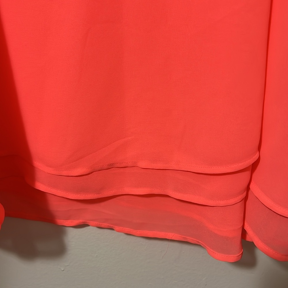 NWOT Torrid size 3 neon coral Sophie chiffon double layer cami - Picture 5 of 6